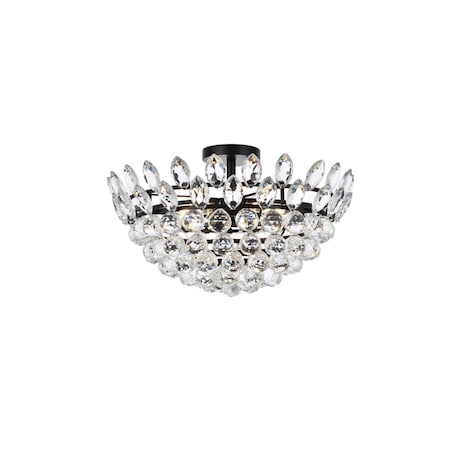 Lighting Business 20 in. Emilia Flush Mount in Black LI2952303